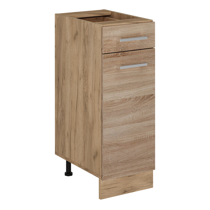 foto del prodotto mobiletto base per cucina r line, sonoma, 30 cm senza piano di lavoro vicco