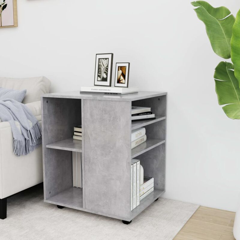 foto del prodotto mobiletto con ruote grigio cemento 60x53x72cm legno multistratocod mxl 104417