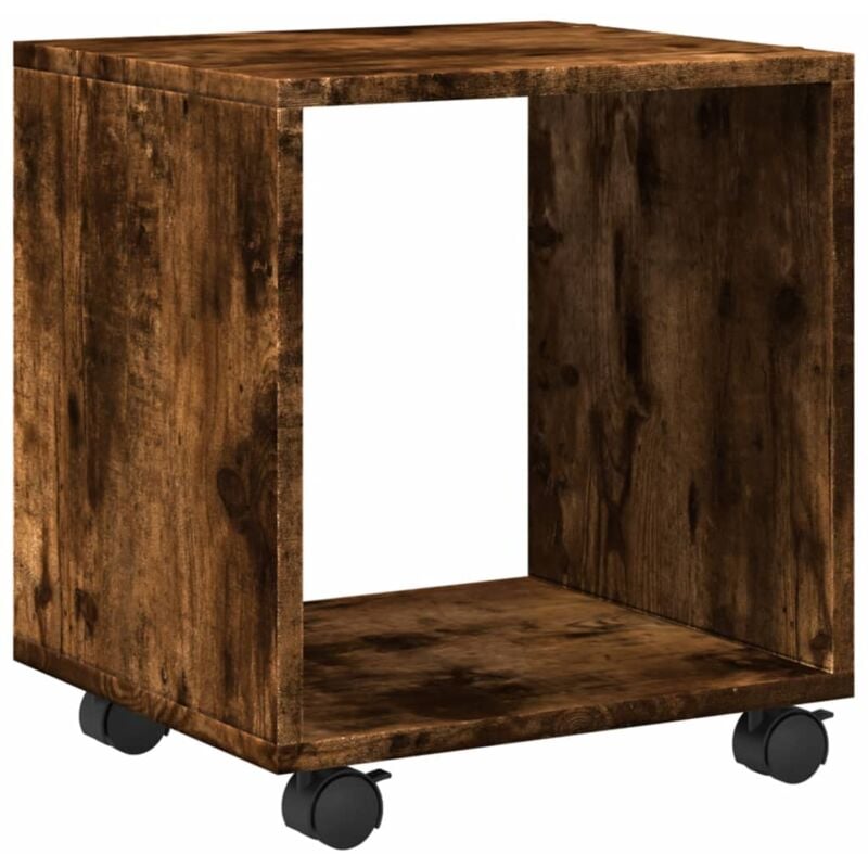foto del prodotto mobiletto con ruote rovere fumo 37x33x42,5 cm in truciolato vidaxl