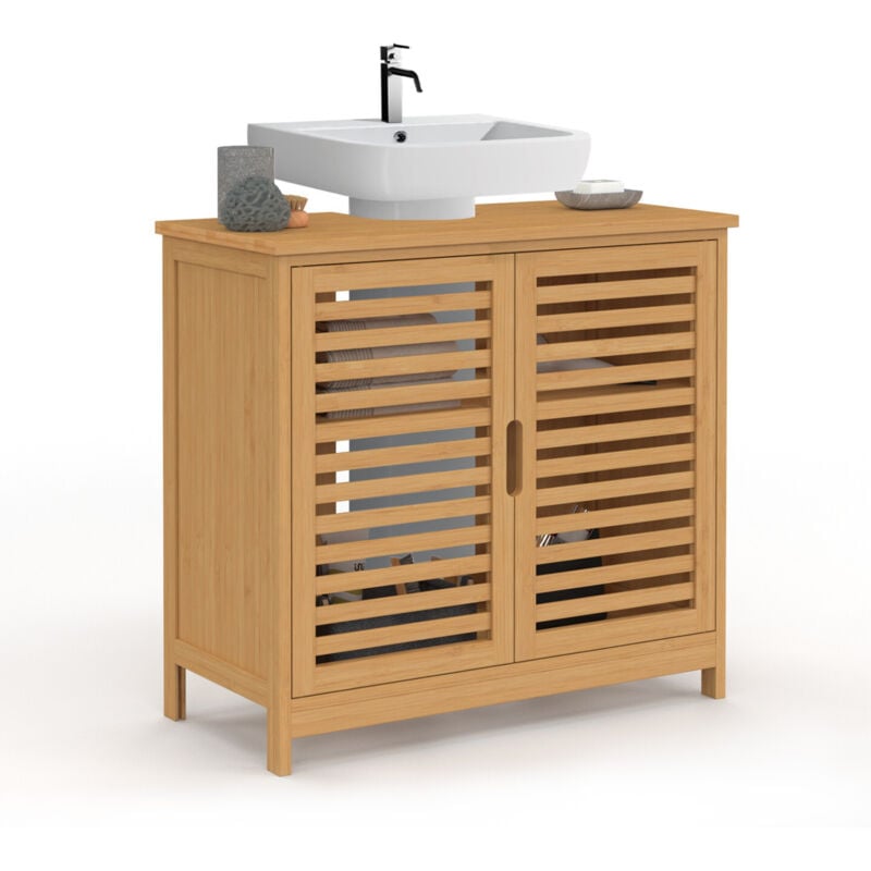 foto del prodotto mobiletto da bagno in bambù bea