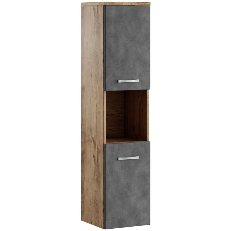 foto del prodotto mobiletto da bagno montreal 30 x 30 x 131 cm rovere castagno grigio