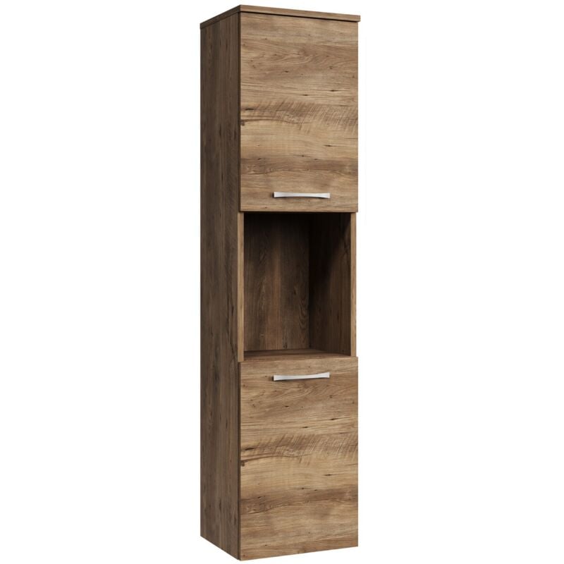 foto del prodotto mobiletto da bagno montreal 30 x 30 x 131 cm rovere marrone mobiletto