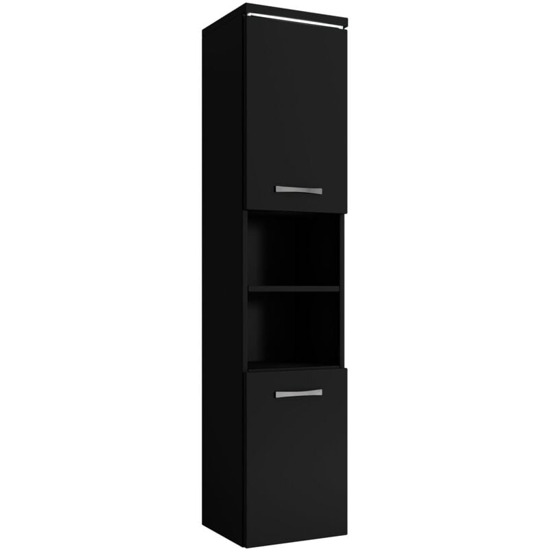 foto del prodotto mobiletto del bagno paso 35 x 35 x 160 cm nero opaco mobiletto armadietto,