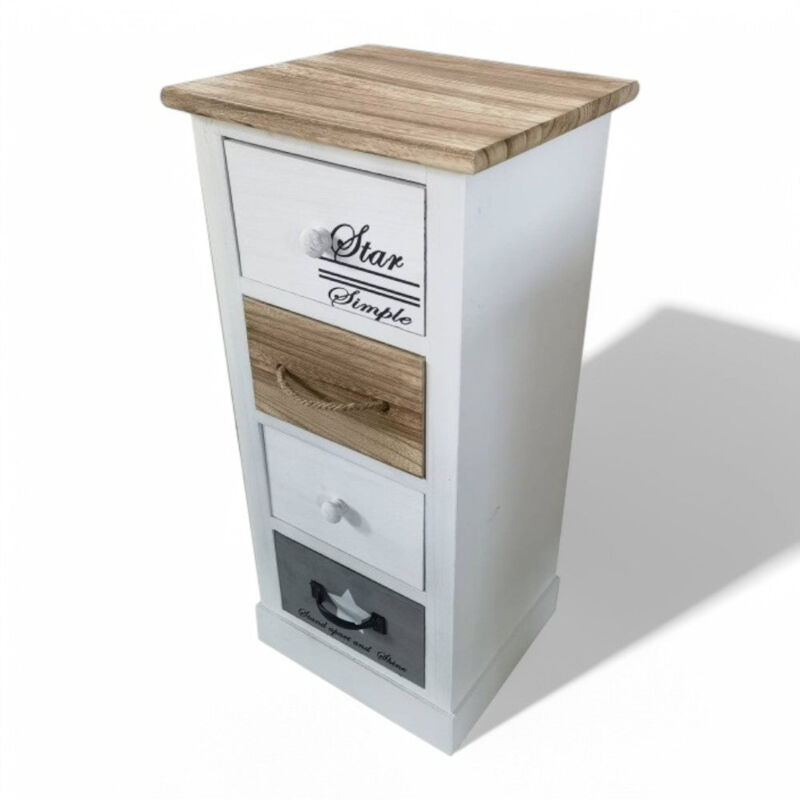 foto del prodotto mobiletto fisso in legno 4 cassetti 29x27xh63 cm