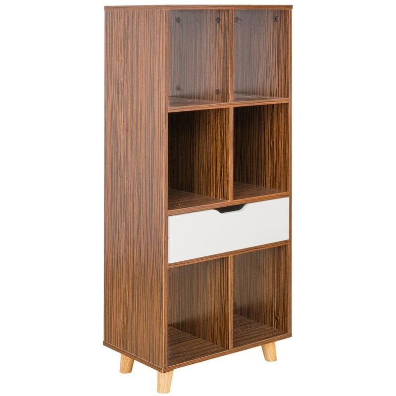 foto del prodotto mobiletto libreria studio con cassetto rovere scuro