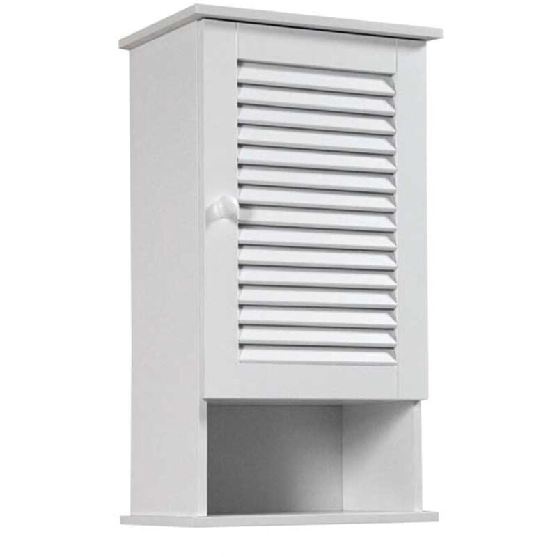 foto del prodotto mobiletto pensile da bagno con anta 32 x 23 x h61 cm in colore bianco
