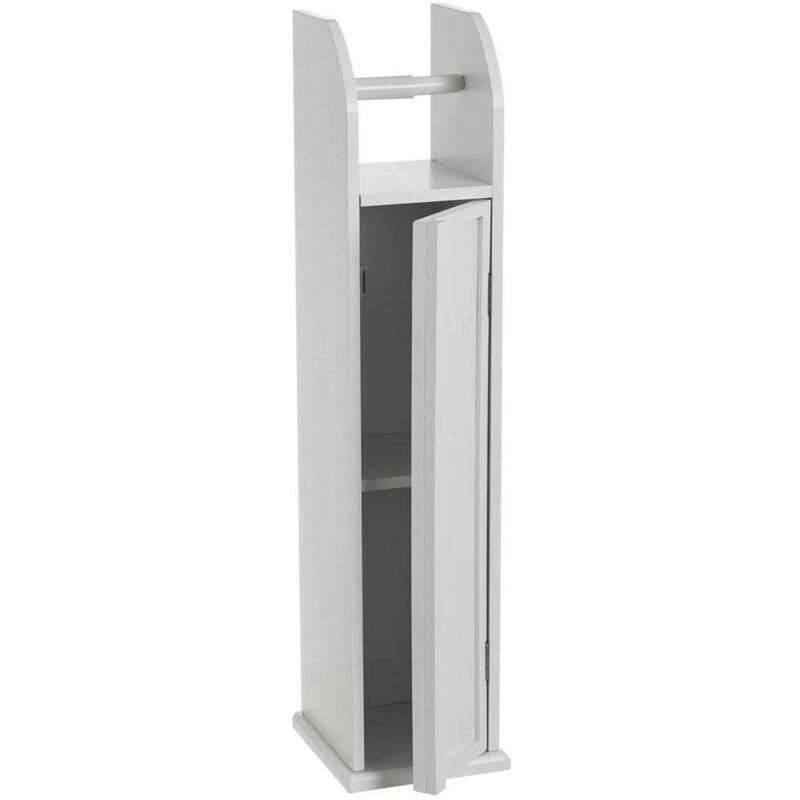 foto del prodotto mobiletto portarotolo bagno armadietto con porta rotolo carta igienica 18x20x78