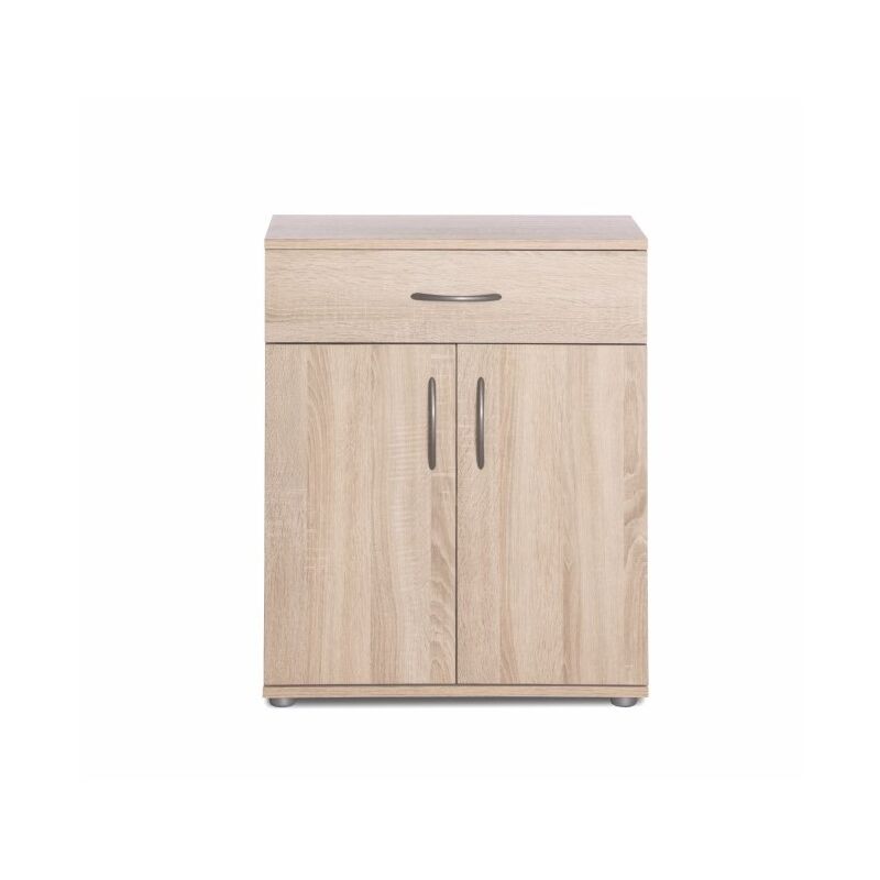 foto del prodotto mobiletto rovere 57x69x29 cm con due ante, un ripiano ed un cassetto dalia