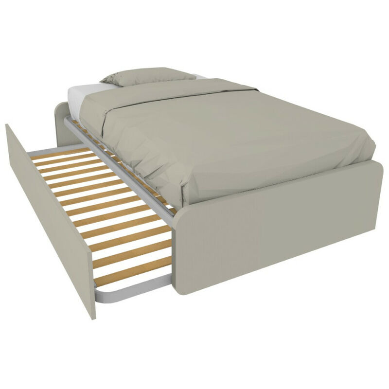 foto del prodotto mobilfino camerette letto 1 piazza e mezza con letto estraibile ecru cappuccino