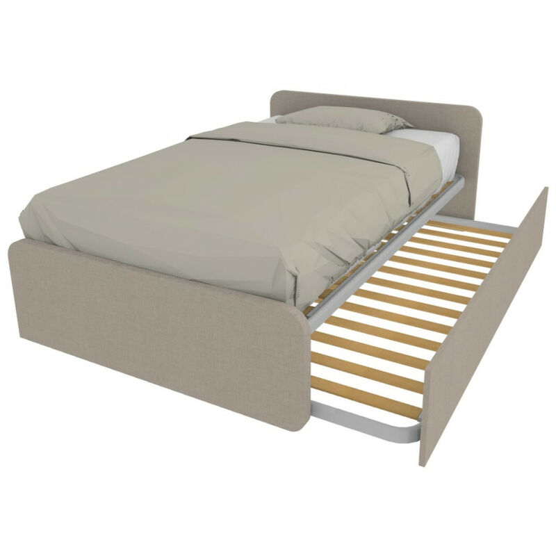 foto del prodotto mobilfino camerette letto 1 piazza e mezza con letto estraibile effetto tessuto