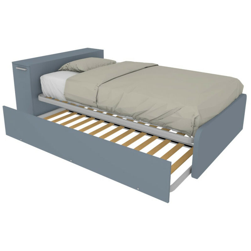 foto del prodotto mobilfino camerette letto una piazza e mezza 120x190 con contenitore e secondo letto estraibile avio marina