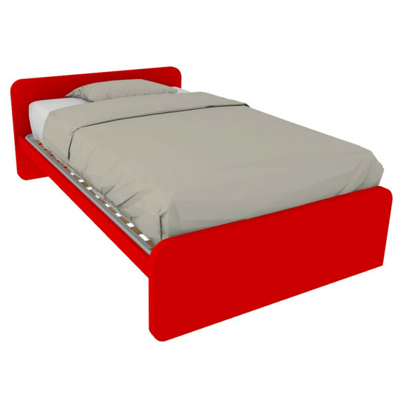 foto del prodotto mobilfino camerette letto una piazza e mezza con rete, ideale per camerette rosso