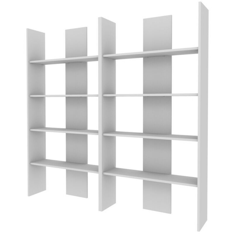 foto del prodotto mobilfino camerette libreria moderna per cameretta e soggiorno design versatile, resistente e facile da montare bianco