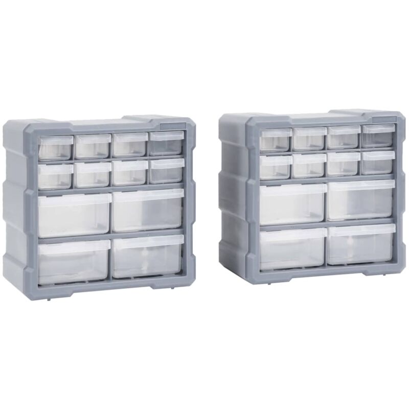 foto del prodotto mobili contenitori con 12 cassetti 2 pz 26,5x16x26 cm vidaxl