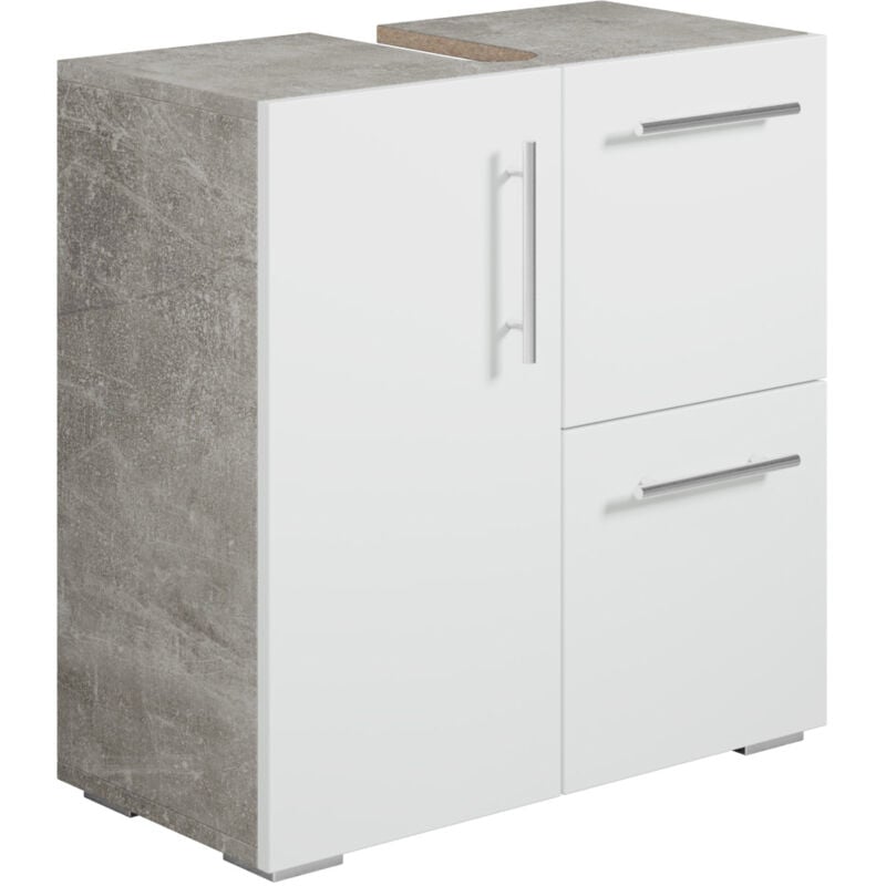 foto del prodotto mobili da bagno mars 60 x 30 x 60cm grigio con bianco armadio mobiletto