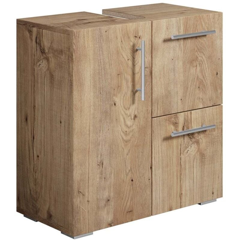 foto del prodotto mobili da bagno mars 60 x 30 x 60cm rovere castagno armadio mobiletto lavabo