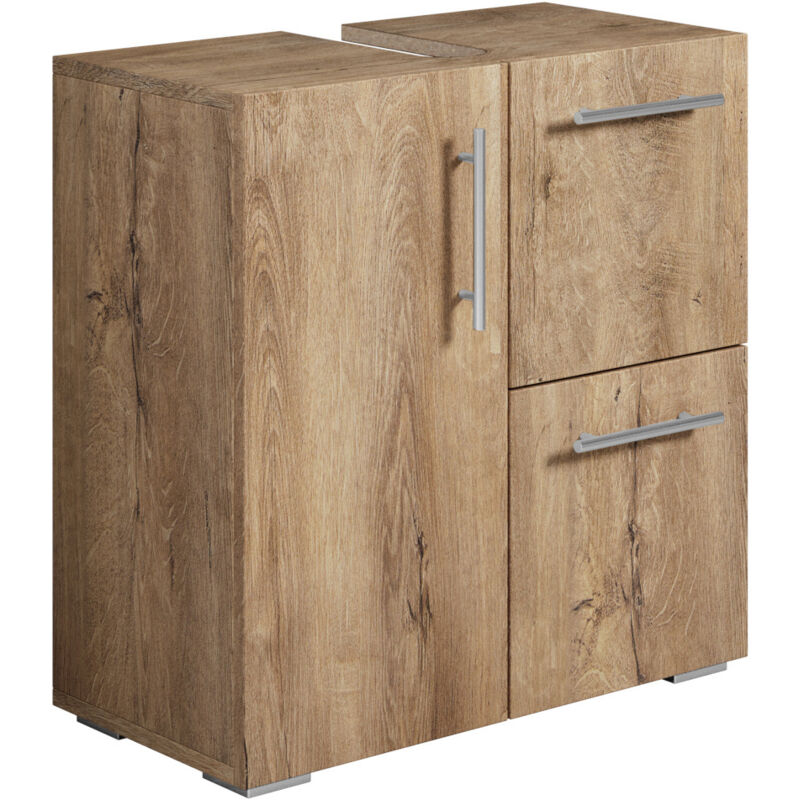 foto del prodotto mobili da bagno mars 60 x 30 x 60cm rovere marrone armadio mobiletto lavabo