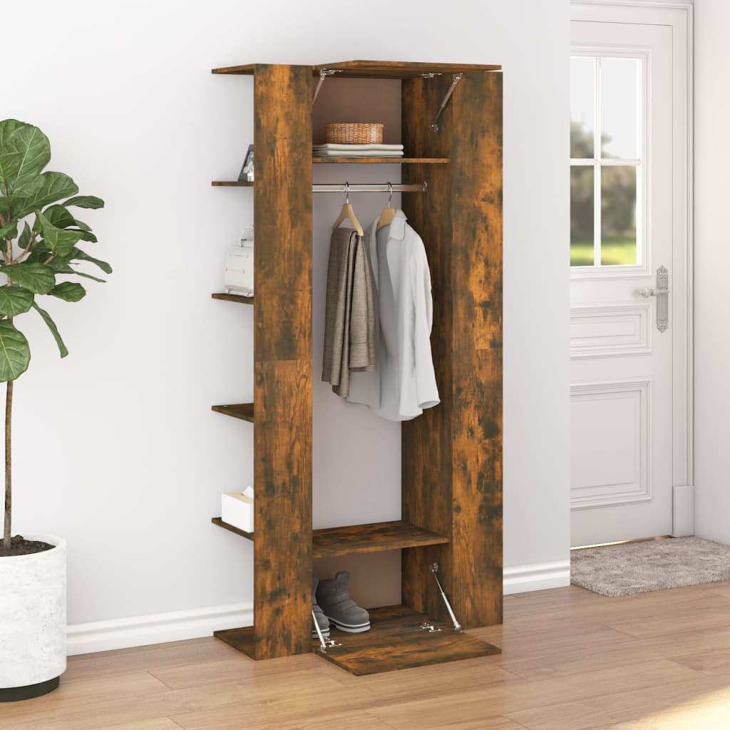 foto del prodotto mobili da corridoio 2 pz rovere fumo in legno multistrato cod mxl 49002