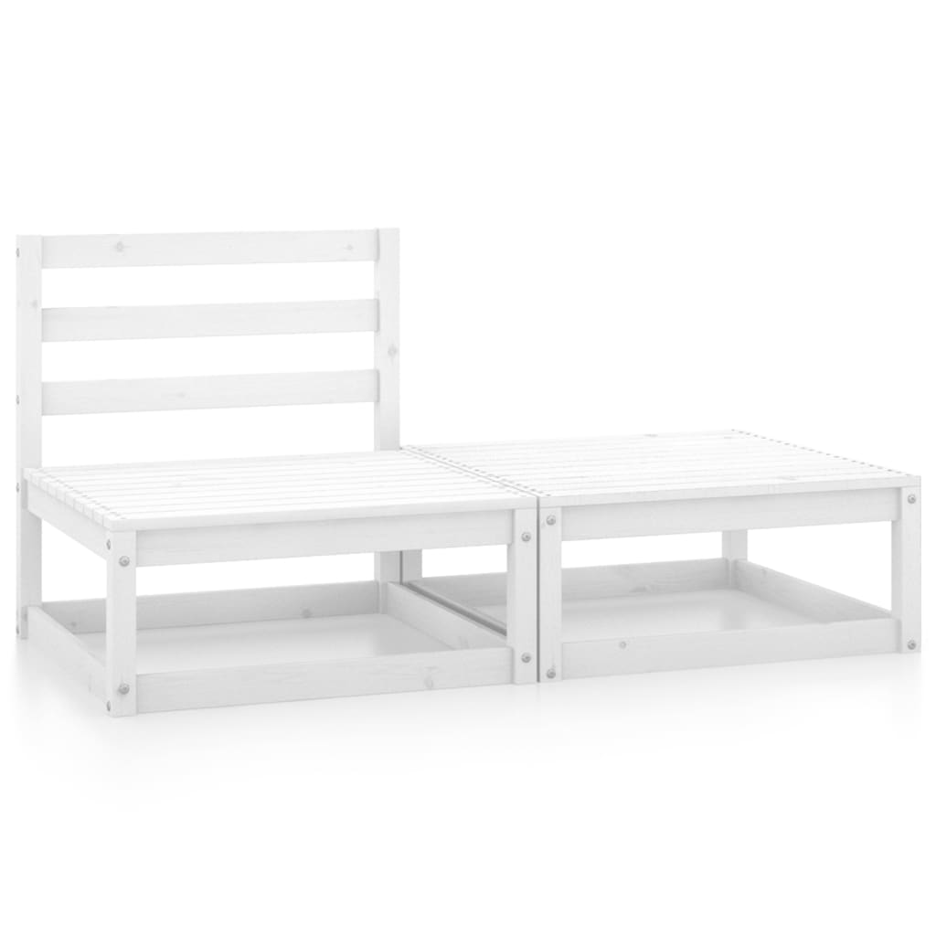 foto del prodotto mobili da giardino mobili da esterno set di mobili 2 pezzi in legno di pino massiccio bianco 02 0015909