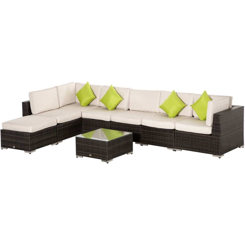foto del prodotto mobili da giardino salotto da giardino componibile set 8 pz outsunny
