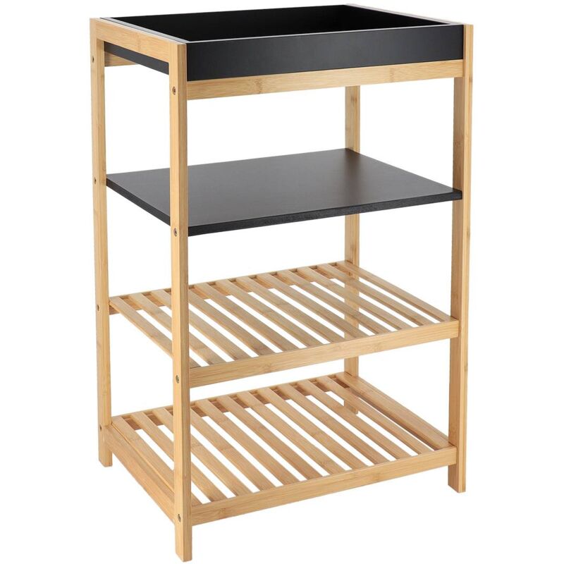 foto del prodotto mobili in bamb mdf 4 ripiani bamb nero tendance