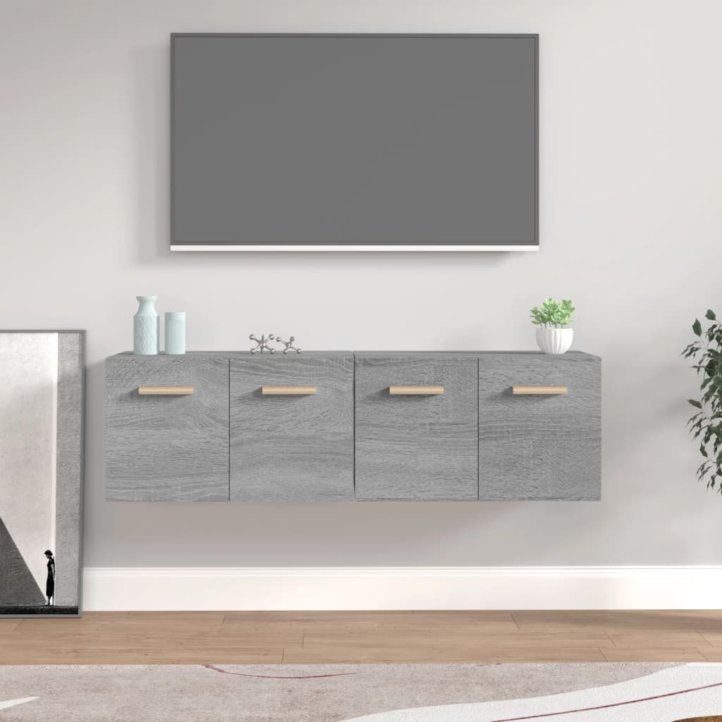 foto del prodotto mobili parete 2 pz grigio sonoma 60x36,5x35cm legno multistrato cod mxl 33194