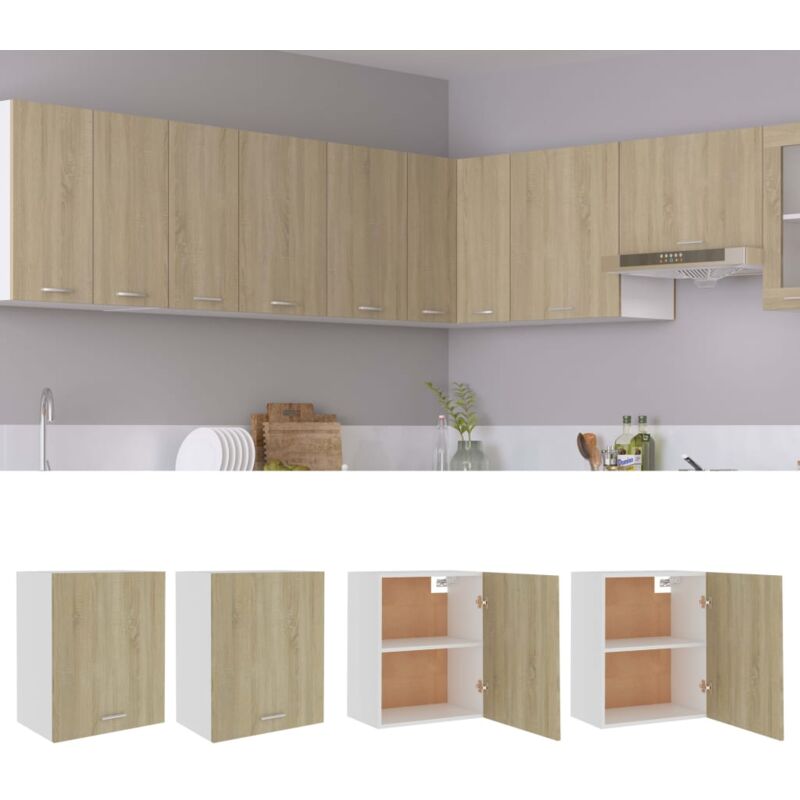 foto del prodotto mobili pensili lyon 2 pz rovere sonoma 50x31x60 cm vidaxl