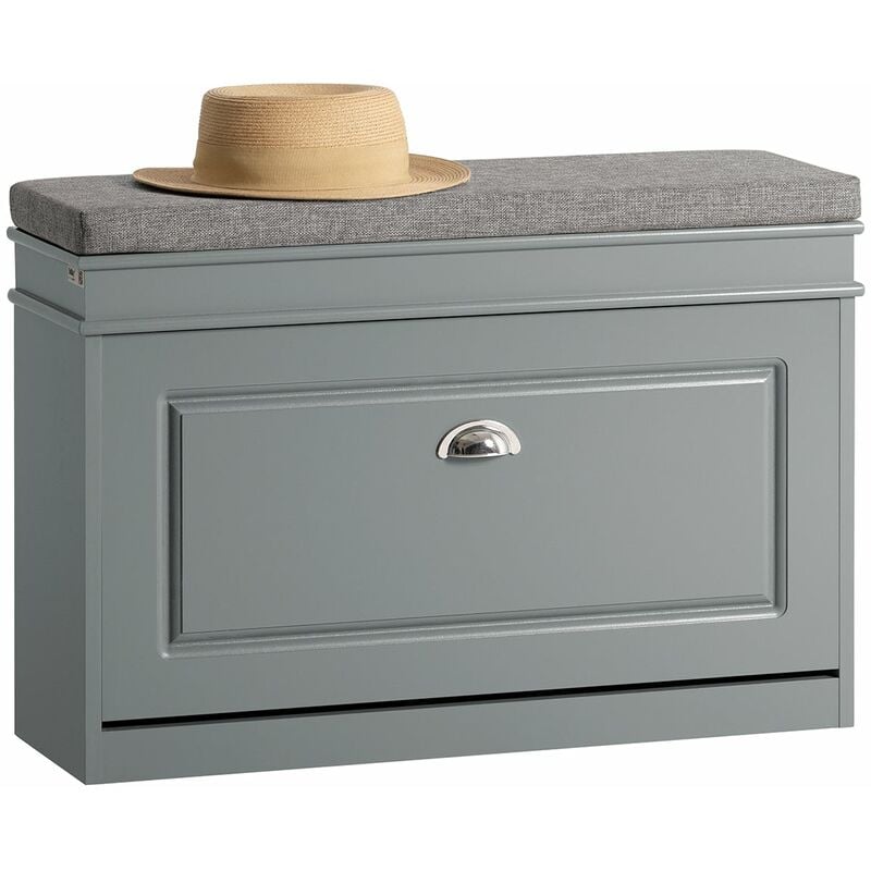 foto del prodotto mobili per scarpe serie scarpiere 1 anta 1 cuscino sobuy 75x24x51cm grigio fsr82 l hg