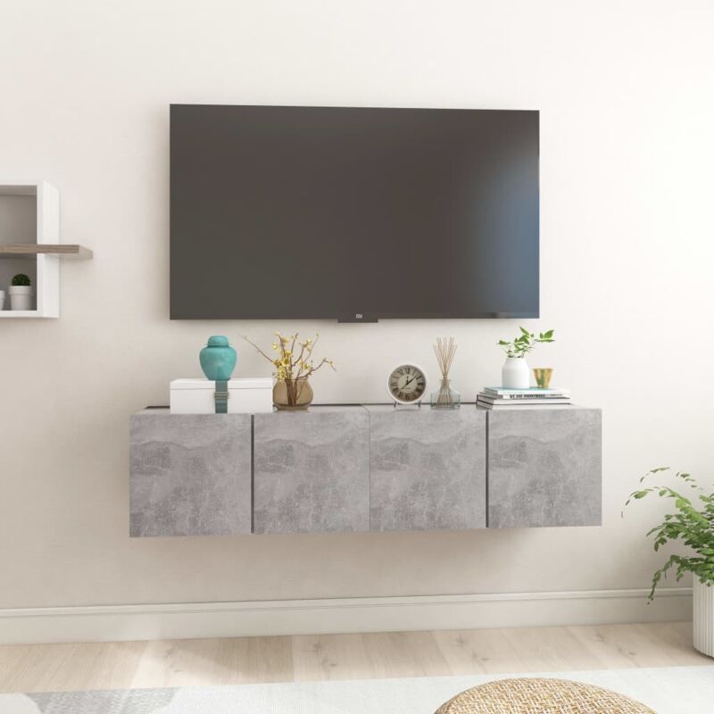 foto del prodotto mobili porta tv pensili 2pz grigio cemento 60x30x30 cm vidaxl