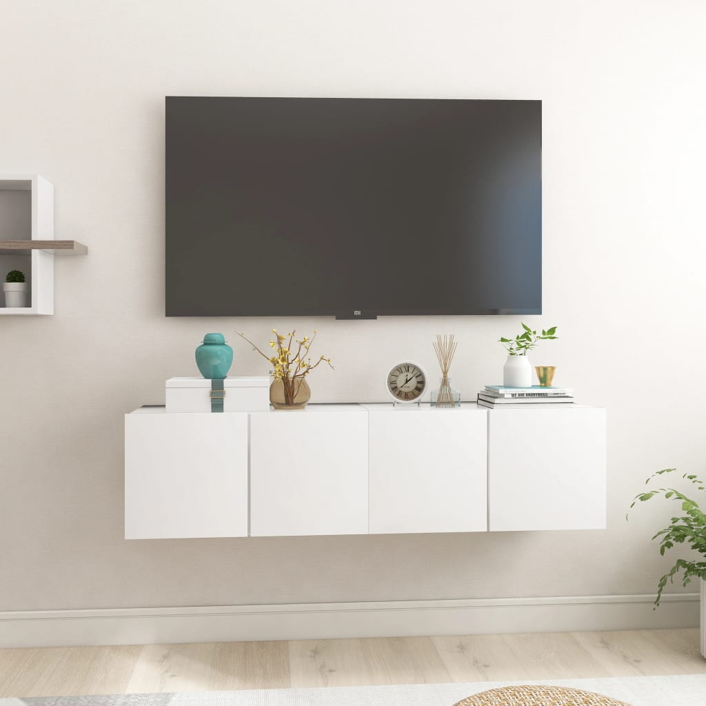 foto del prodotto mobili porta tv sospesi 2 pz bianco 60x30x30cm cod mxl 14880