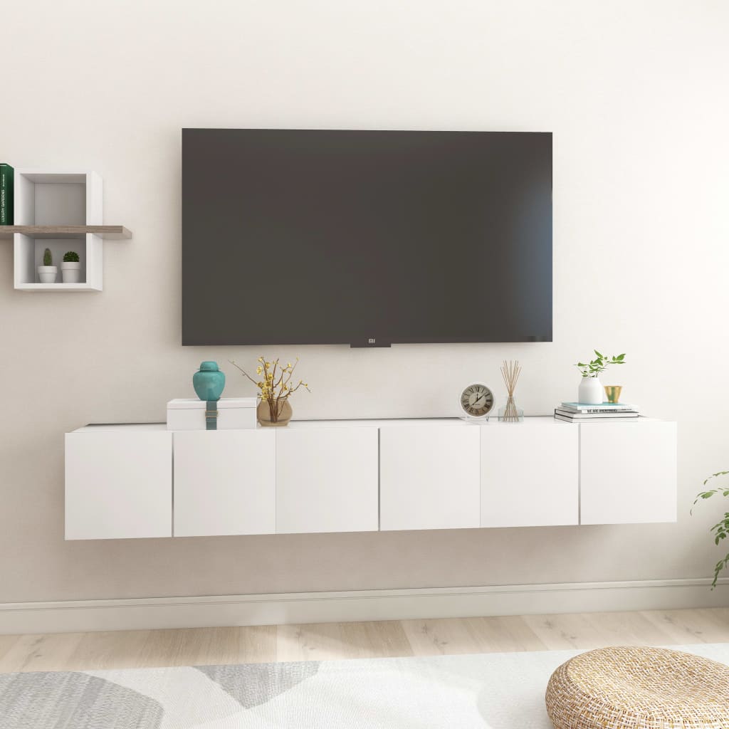 foto del prodotto mobili porta tv sospesi 3 pz bianco 60x30x30cm cod mxl 23957