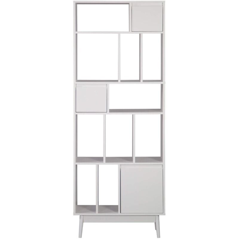 foto del prodotto mobili rebecca libreria rebecca mobili mawar 187x70x29,5 truciolato legno bianco moderno