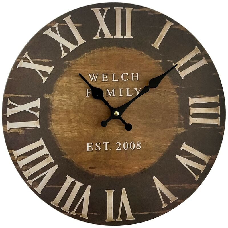 foto del prodotto mobili rebecca orologio a muro orologi da appendere legno industrial 33,8x33,8x4