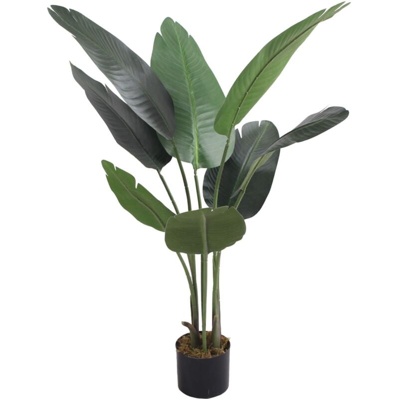 foto del prodotto mobili rebecca pianta artificiale banano rebecca mobili taznit 110x45x45 poliestere polietilene verde marrone