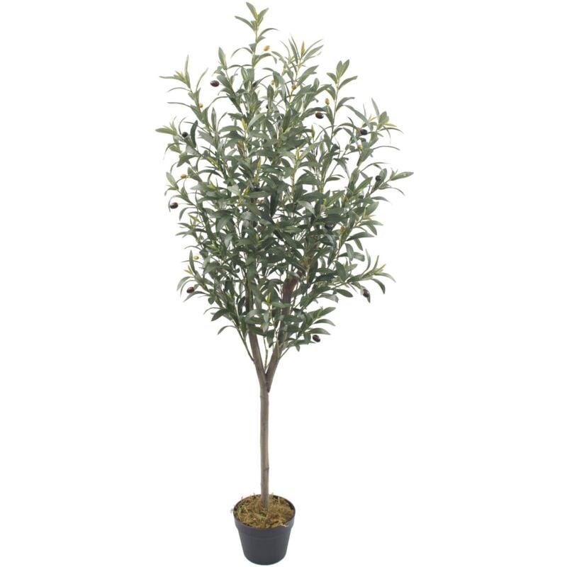 foto del prodotto mobili rebecca pianta artificiale ulivo rebecca mobili garnet 150x45x45 poliestere legno verde marrone