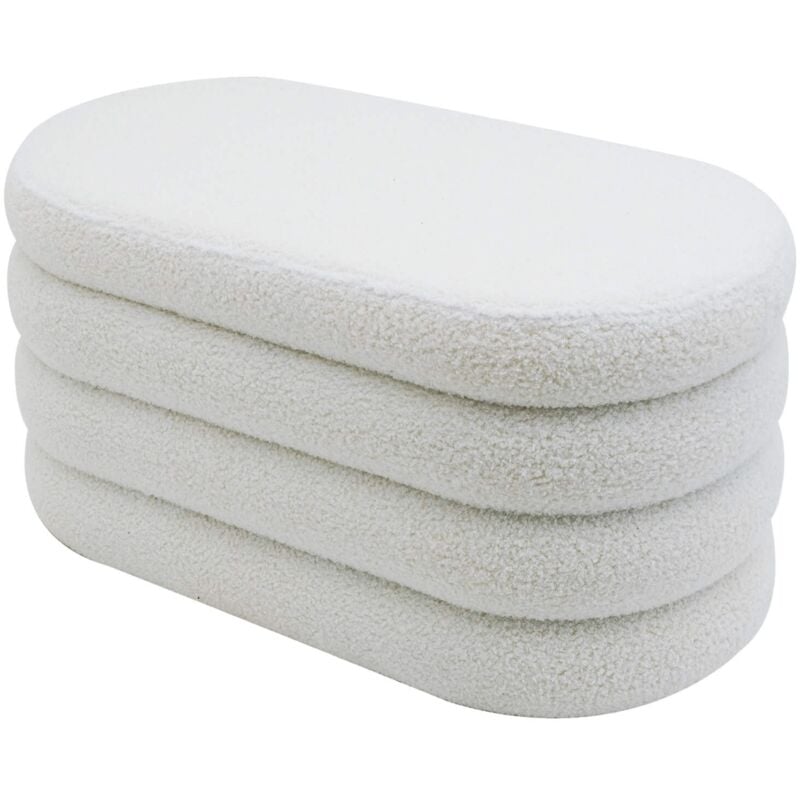 foto del prodotto mobili rebecca pouf contenitore rebecca mobili rambeh 38x76x38 tessuto poliestere mdf bianco moderno