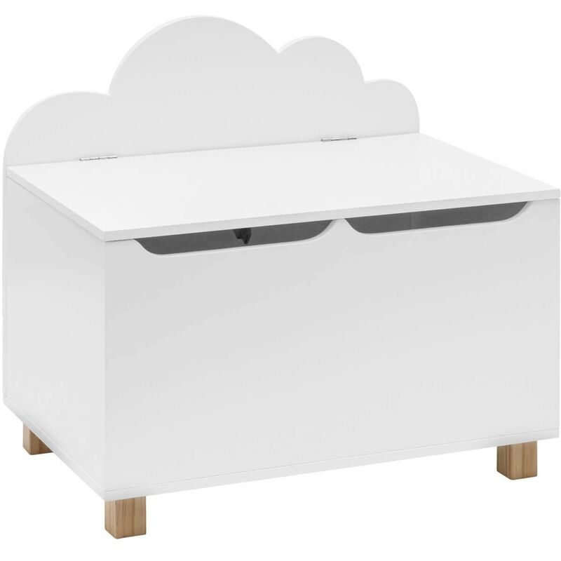 foto del prodotto mobili rebecca rebecca mobili baule porta giochi panca per giocattoli mdf bianco per cameretta bambini