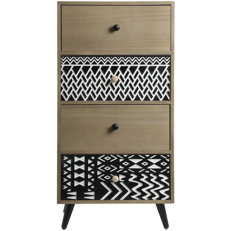foto del prodotto mobili rebecca rebecca mobili cassettiera per bagno con 4 cassetti legno metallo stile industrial