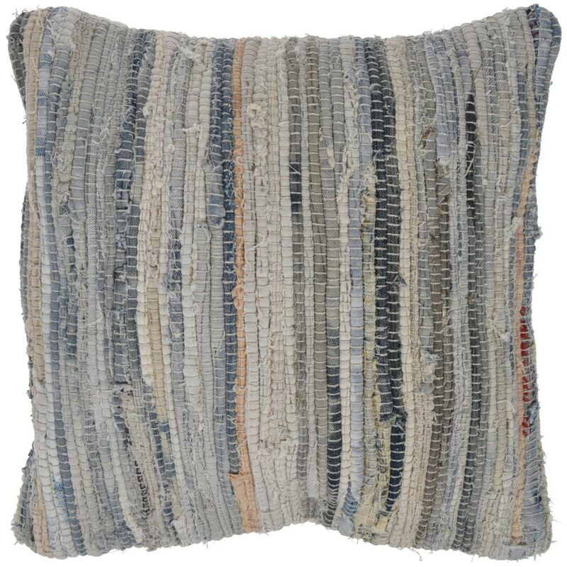 foto del prodotto mobili rebecca rebecca mobili cuscino quadrato cuscino per esterno casa blu azzurro in cotone denim