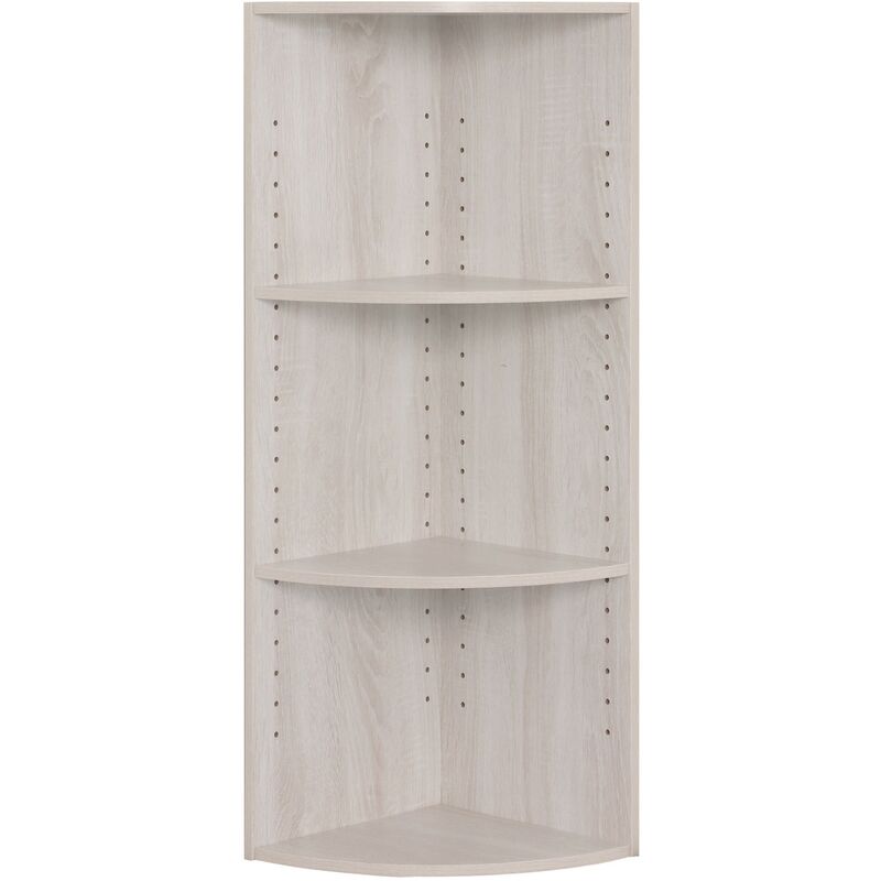 foto del prodotto mobili rebecca rebecca mobili libreria ad angolo scaffale in truciolato abete grigio 3 ripiani modulari