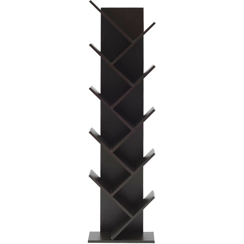 foto del prodotto mobili rebecca rebecca mobili libreria scaffale 10 ripiani marrone wenge legno 160x44,5x22