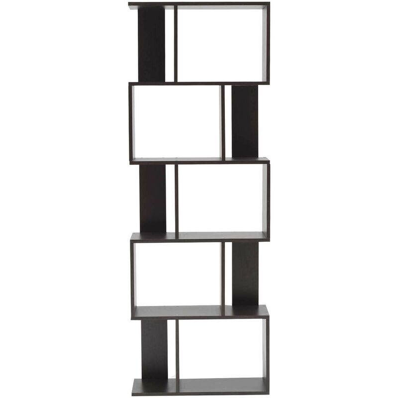 foto del prodotto mobili rebecca rebecca mobili libreria scaffale legno 5 ripiani marrone wenge 172,5x60x24,5