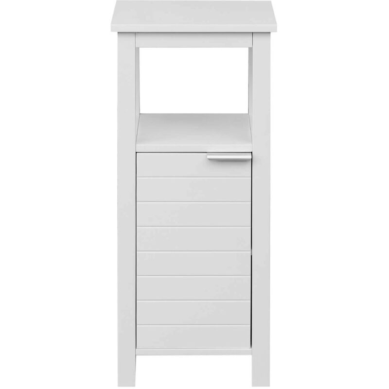 foto del prodotto mobili rebecca rebecca mobili mobile a colonna mobiletto salvaspazio da bagno in legno bianco con anta