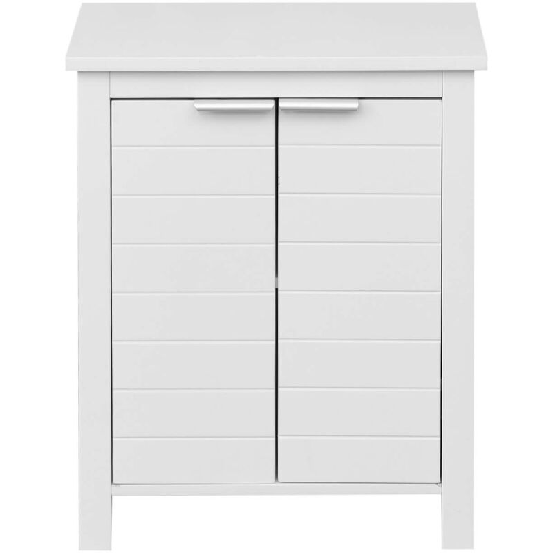foto del prodotto mobili rebecca rebecca mobili mobiletto da bagno salvaspazio in legno bianco a terra 2 ante 2 ripiano moderno