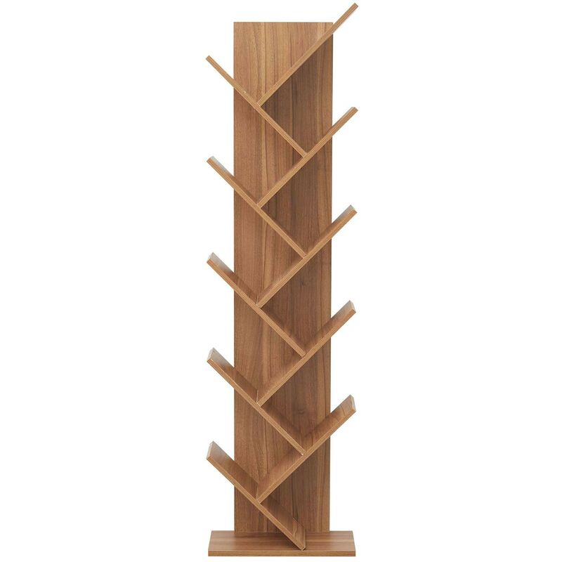 foto del prodotto mobili rebecca rebecca mobili scaffale libreria 10 mensole legno marrone moderno 160x44,5x22