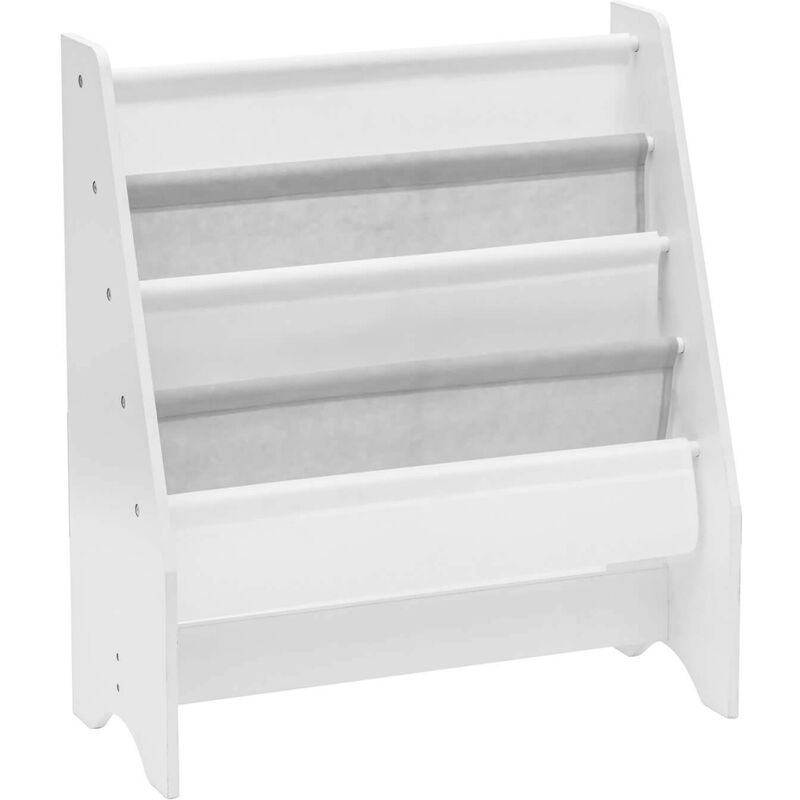 foto del prodotto mobili rebecca rebecca mobili scaffale per bambini libreria montessori bianco mdf tnt con 4 ripiani