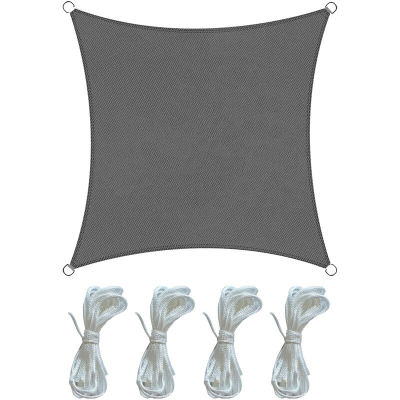 foto del prodotto mobili rebecca rebecca mobili telo parasole vela grigio scuro polietilene quadrato 3,6x3,6