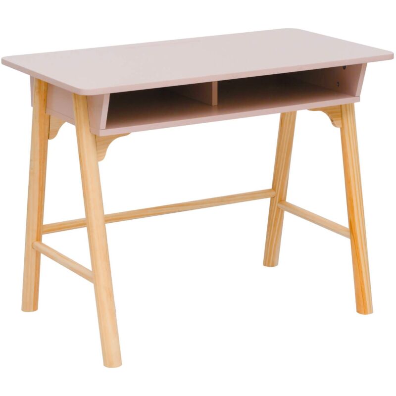 foto del prodotto mobili rebecca scrivania per bambini rebecca mobili badal 70x90x50 mdf pino rosa marrone