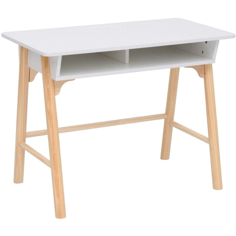 foto del prodotto mobili rebecca scrivania per bambini rebecca mobili meryta 70x90x50 mdf pino bianco marrone