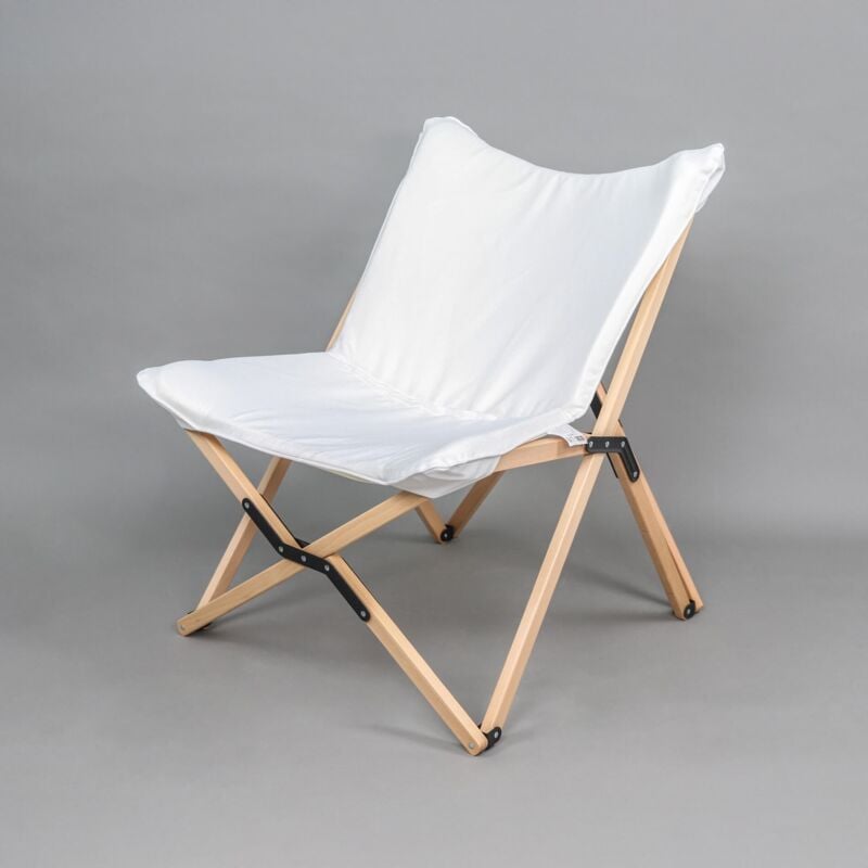 foto del prodotto mobili rebecca sedia da regista rebecca mobili mukwa 84x69x74 legno poliestere marrone bianco